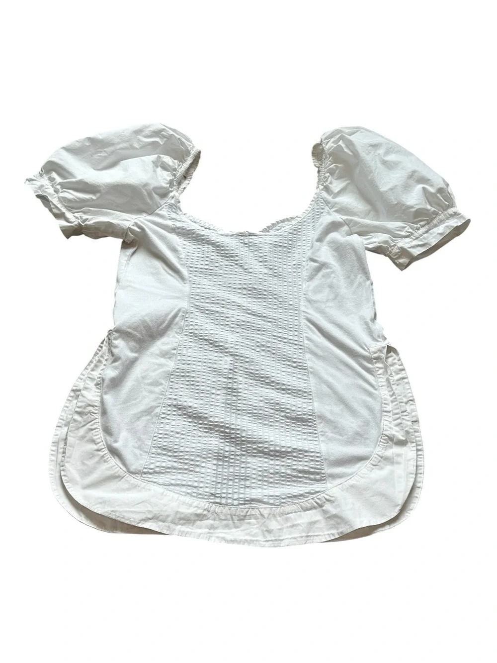 Maeve White Puff Sleeve Sweetheart Top Cottagecore Boho Summer Feminine